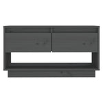 Tv-Benk Grå 74X34X40 Cm Heltre Furu