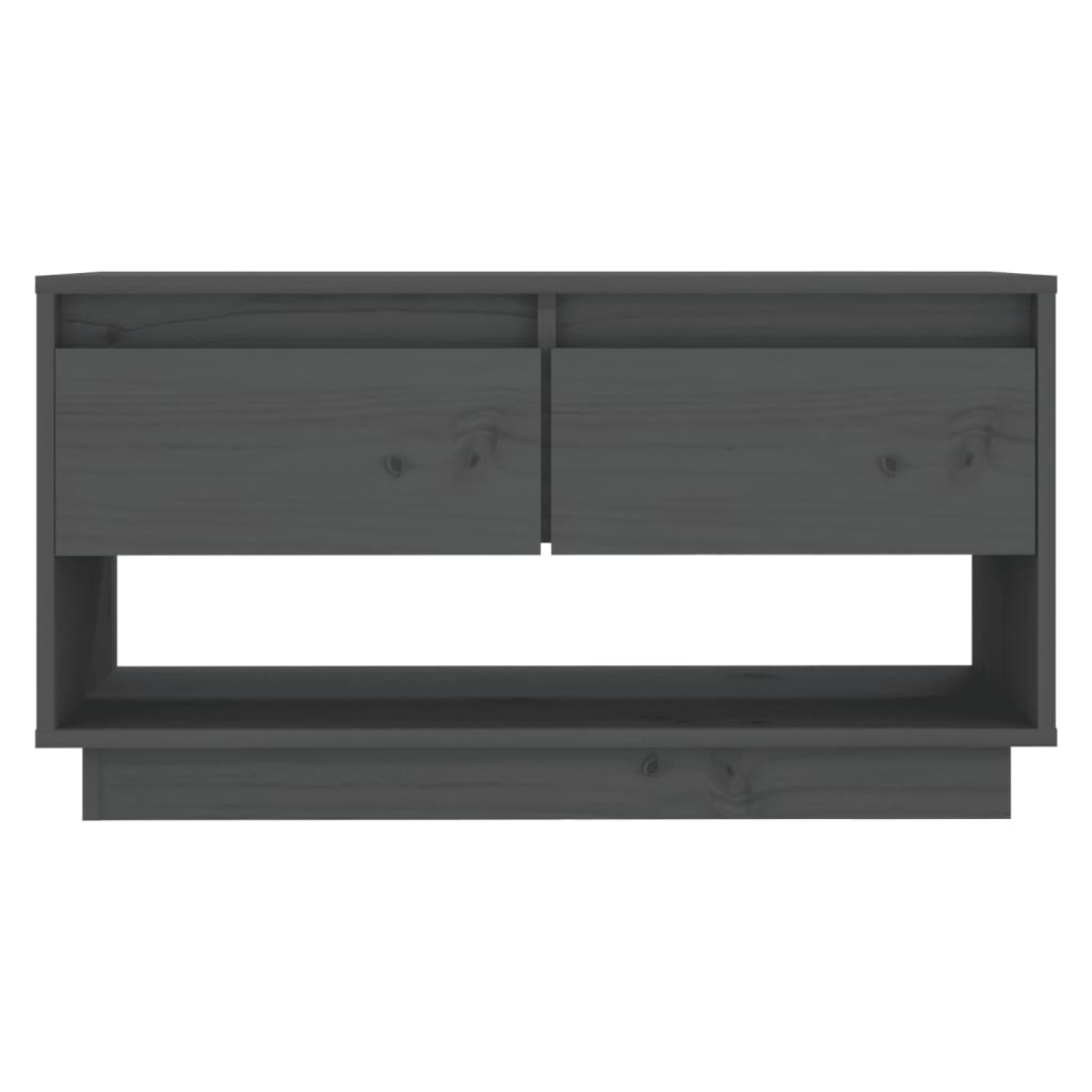 Tv-Benk Grå 74X34X40 Cm Heltre Furu