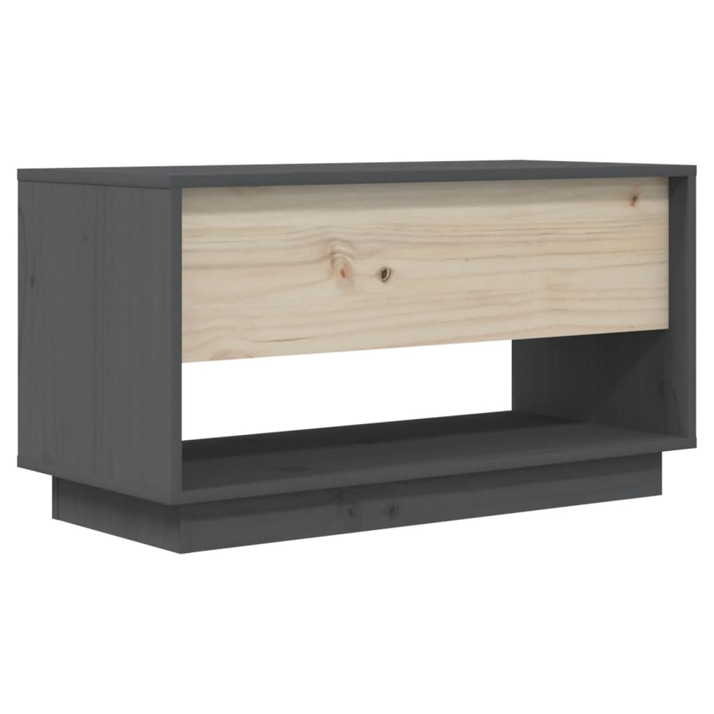 Tv-Benk Grå 74X34X40 Cm Heltre Furu