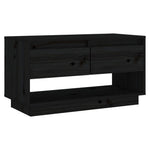 Tv-Benk Svart 74X34X40 Cm Heltre Furu