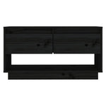 Tv-Benk Svart 74X34X40 Cm Heltre Furu