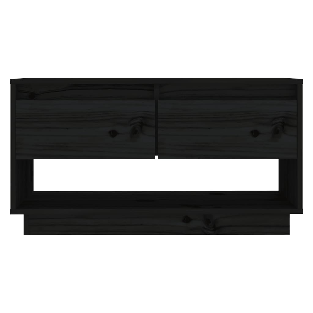 Tv-Benk Svart 74X34X40 Cm Heltre Furu