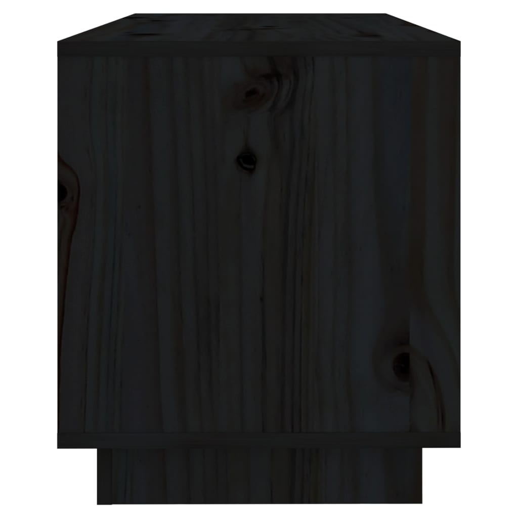 Tv-Benk Svart 74X34X40 Cm Heltre Furu