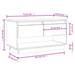 Tv-Benk Svart 74X34X40 Cm Heltre Furu
