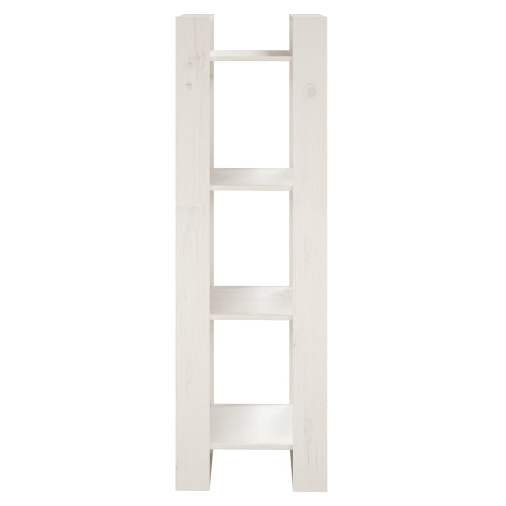 Bokhylle/Romdeler Hvit 41X35X125 Cm Heltre Furu