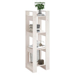 Bokhylle/Romdeler Hvit 41X35X125 Cm Heltre Furu