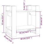 Bokhylle/Romdeler 60X35X57 Cm Heltre Furu