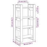 Bokhylle/Romdeler 60X35X125 Cm Heltre