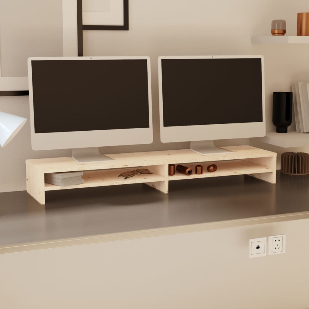 Monitorstativ 100X24X13 Cm Heltre Furu