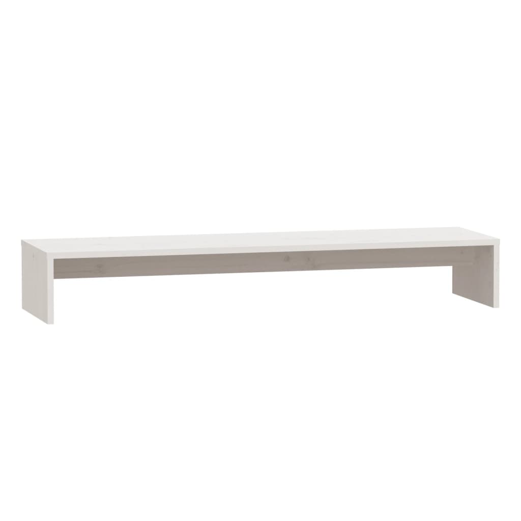 Monitorstativ Hvit 100X27X15 Cm Heltre Furu