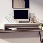 Monitorstativ Hvit 100X27X15 Cm Heltre Furu