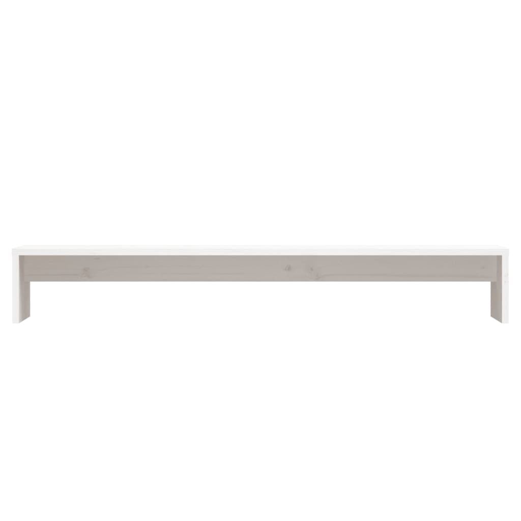 Monitorstativ Hvit 100X27X15 Cm Heltre Furu