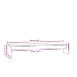Monitorstativ Hvit 100X27X15 Cm Heltre Furu