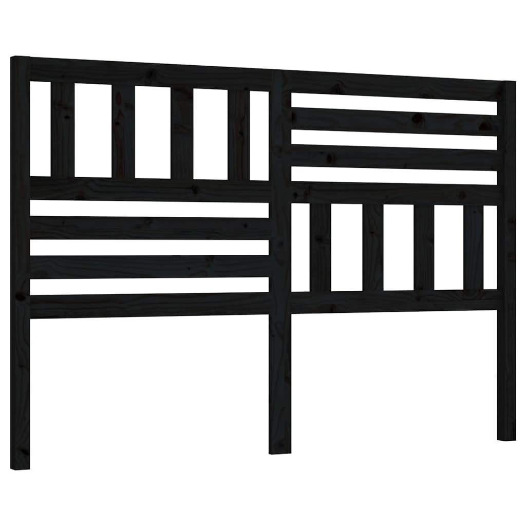 Sengegavl Svart 146X4X100 Cm Heltre Furu