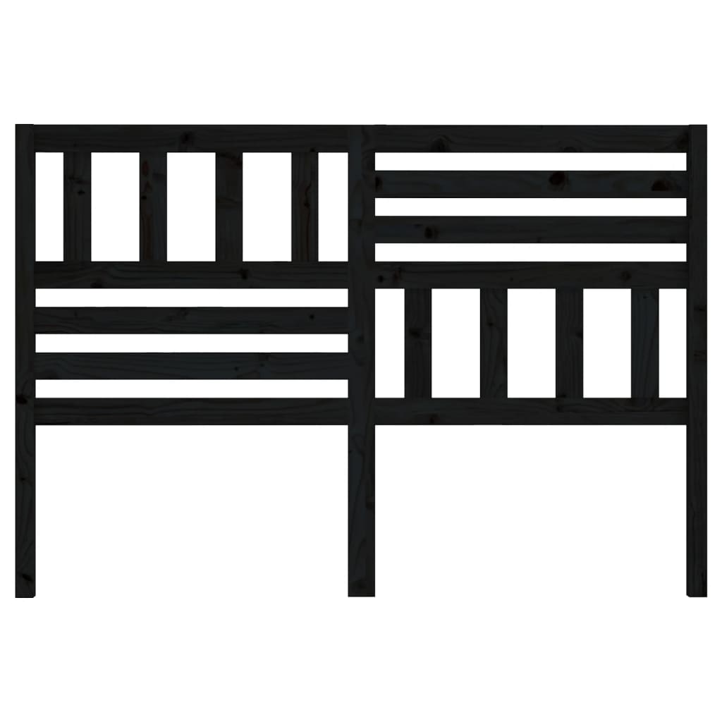 Sengegavl Svart 146X4X100 Cm Heltre Furu