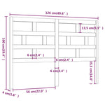 Sengegavl Svart 126X4X100 Cm Heltre Furu