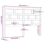 Sengegavl Hvit 146X4X100 Cm Heltre Furu