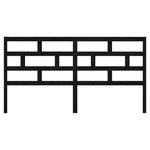 Sengegavl Svart 186X4X100 Cm Heltre Furu