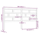 Sengegavl Svart 206X4X100 Cm Heltre Furu
