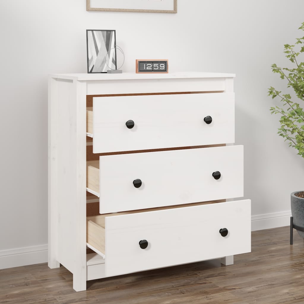 Skjenk Hvit 70X35X80 Cm Heltre Furu