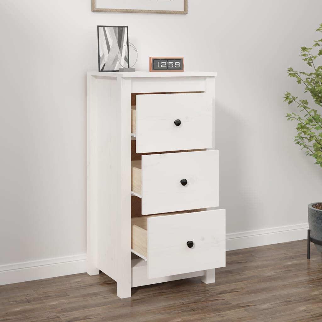 Skjenk Hvit 40X35X80 Cm Heltre Furu