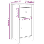 Skjenk Honningbrun 40X35X80 Heltre Furu