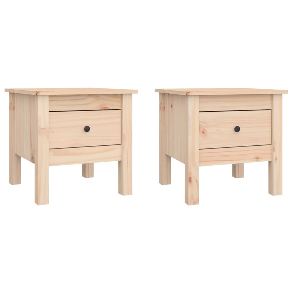 Sidebord 2 Stk 40X40X39 Cm Heltre Furu