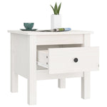 Salongbord Hvit 40X40X39 Cm Heltre Furu