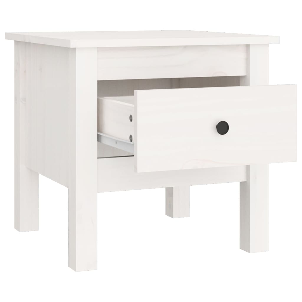 Salongbord Hvit 40X40X39 Cm Heltre Furu