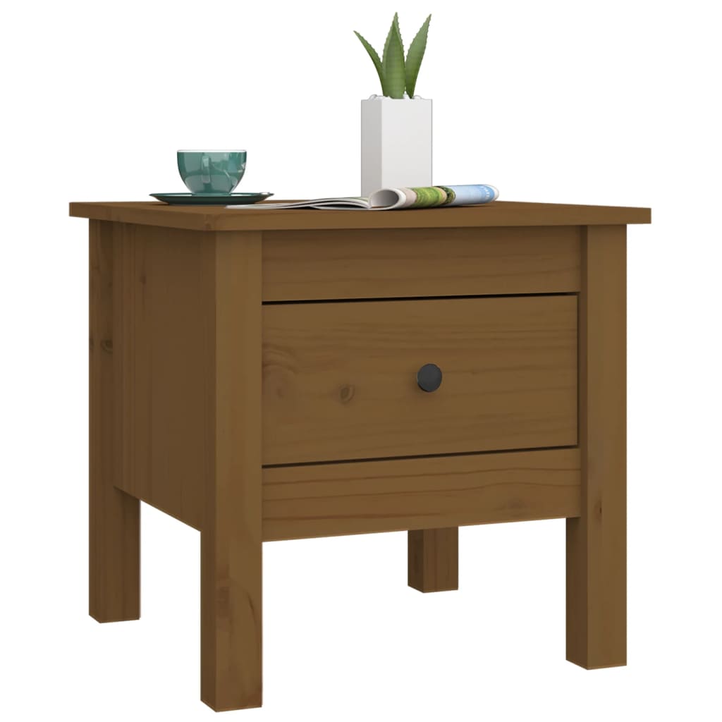 Sidebord 2 Stk Honningbrun 40X40X39 Cm Heltre Furu