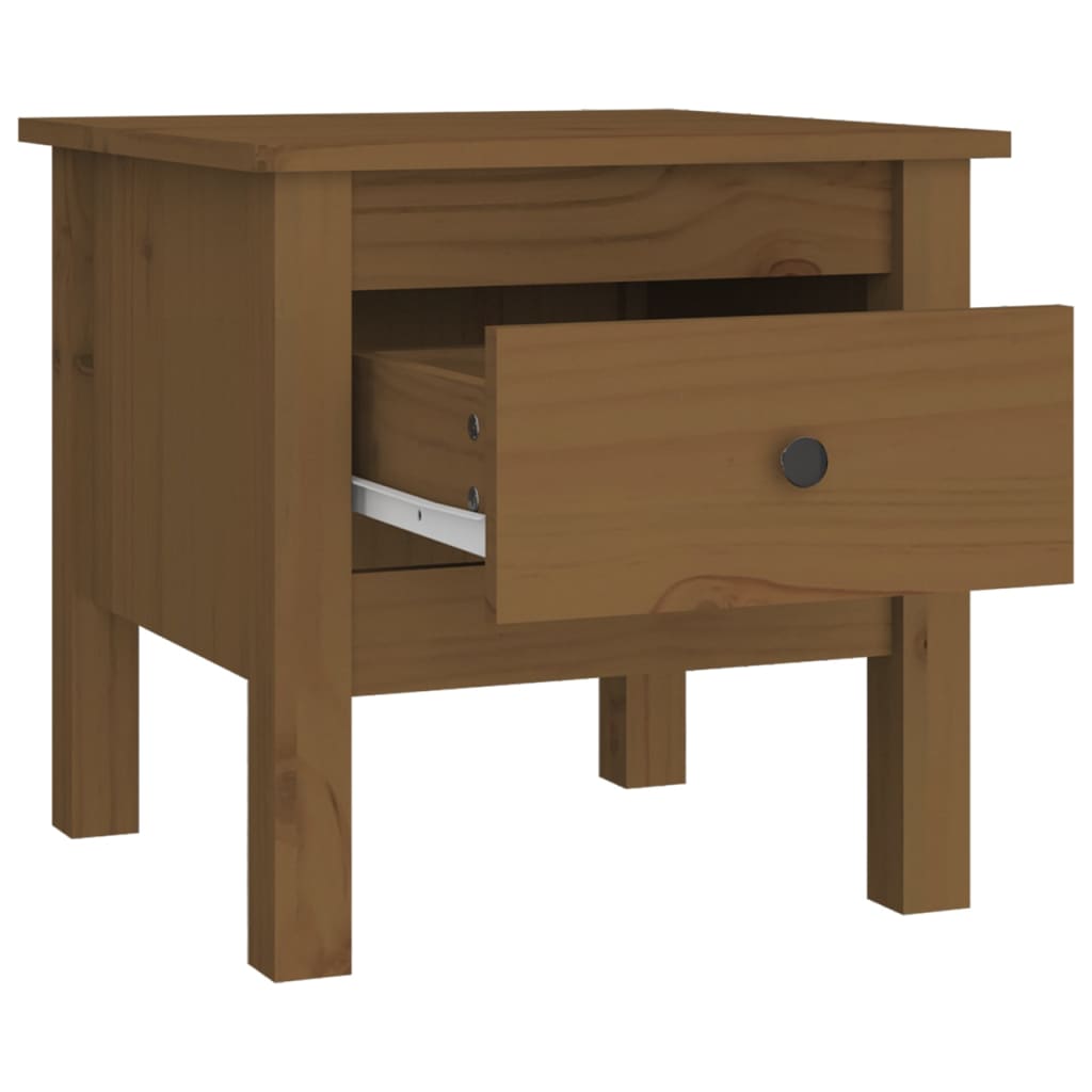 Sidebord 2 Stk Honningbrun 40X40X39 Cm Heltre Furu