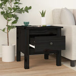 Sidebord 2 Stk Svart 40X40X39 Cm Heltre Furu