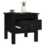 Sidebord 2 Stk Svart 40X40X39 Cm Heltre Furu