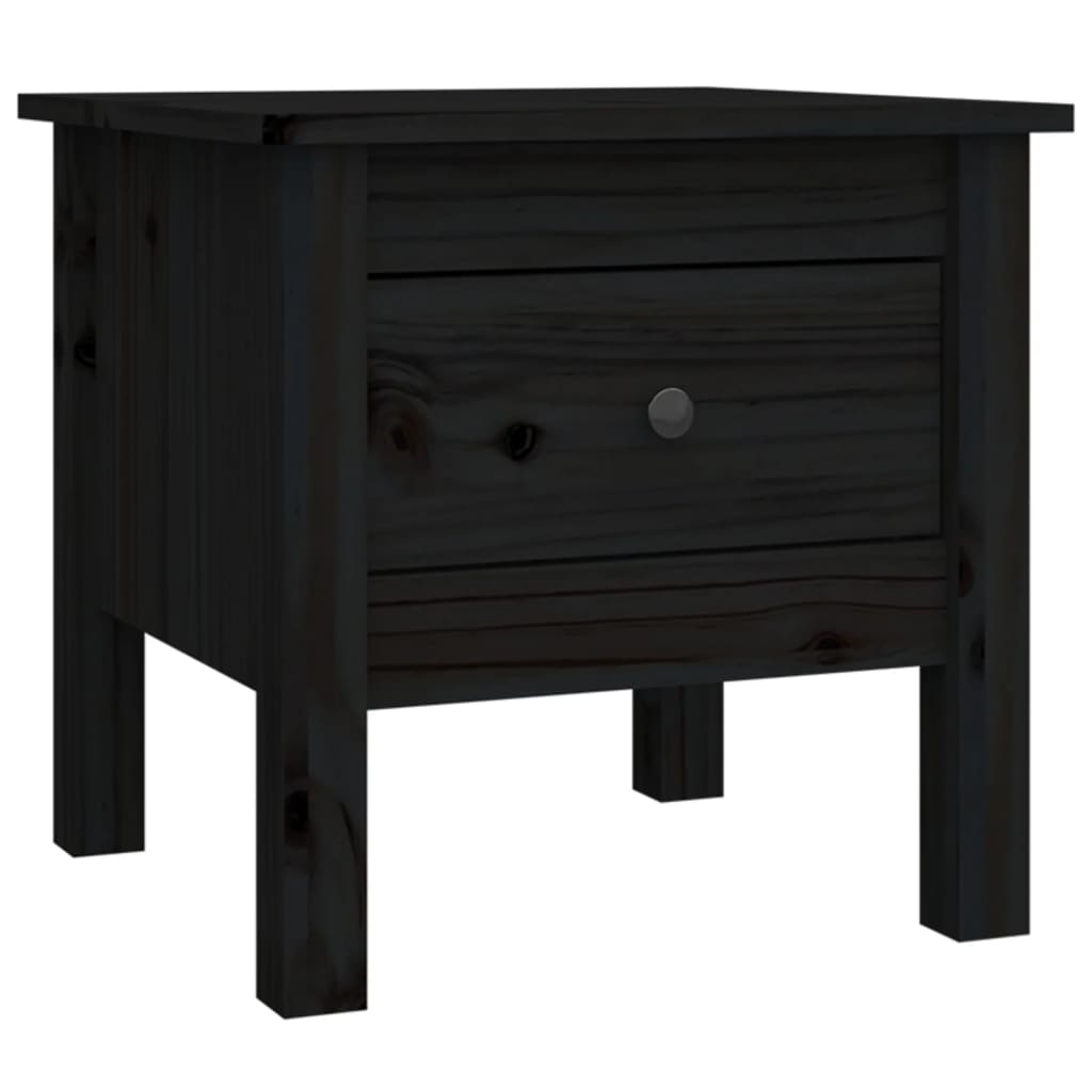 Sidebord 2 Stk Svart 40X40X39 Cm Heltre Furu