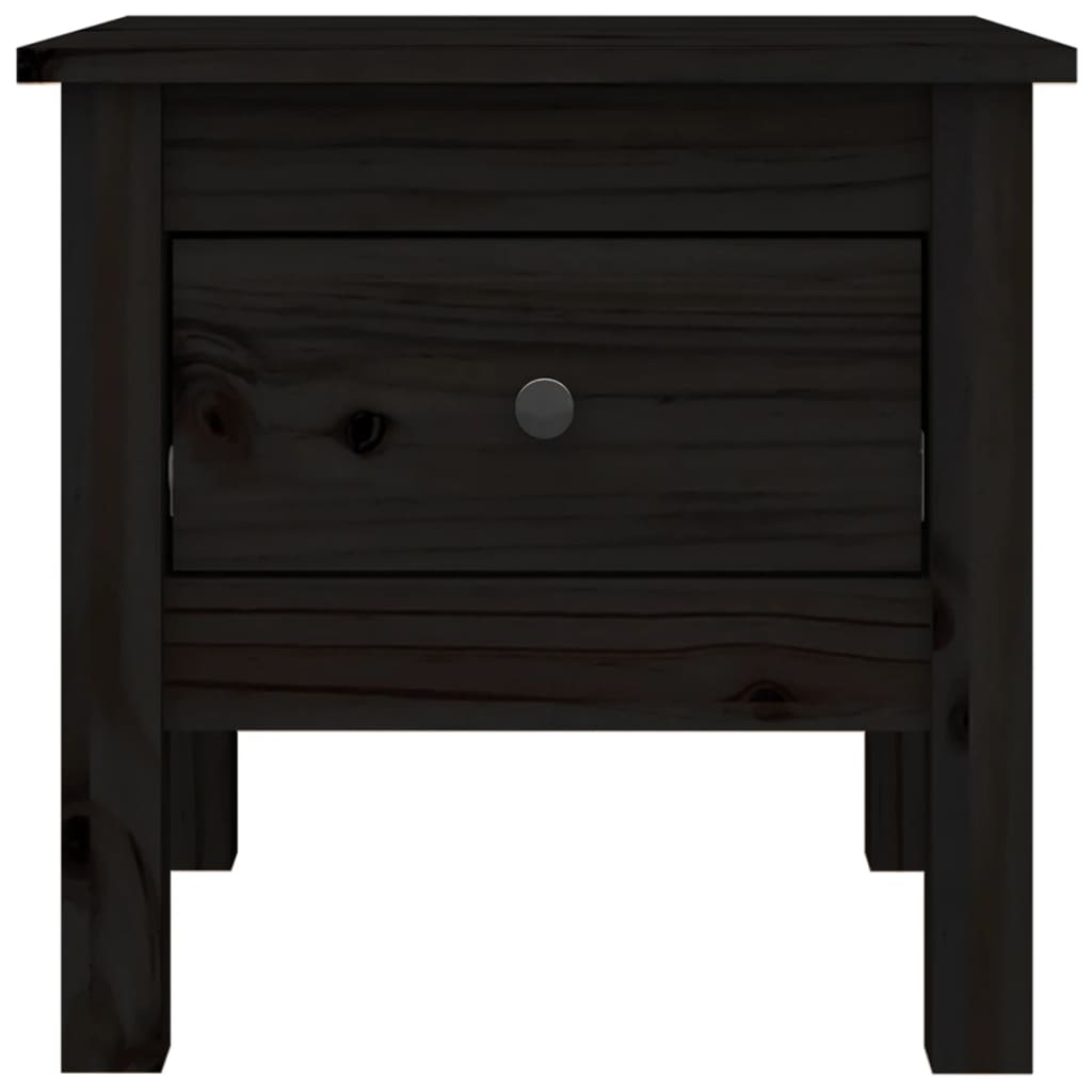 Sidebord 2 Stk Svart 40X40X39 Cm Heltre Furu