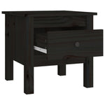 Sidebord 2 Stk Svart 40X40X39 Cm Heltre Furu