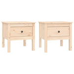 Sidebord 2 Stk 50X50X49 Cm Heltre Furu