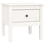 Sidebord Hvit 50X50X49 Cm Heltre Furu