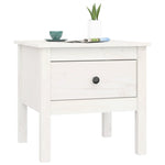 Sidebord Hvit 50X50X49 Cm Heltre Furu