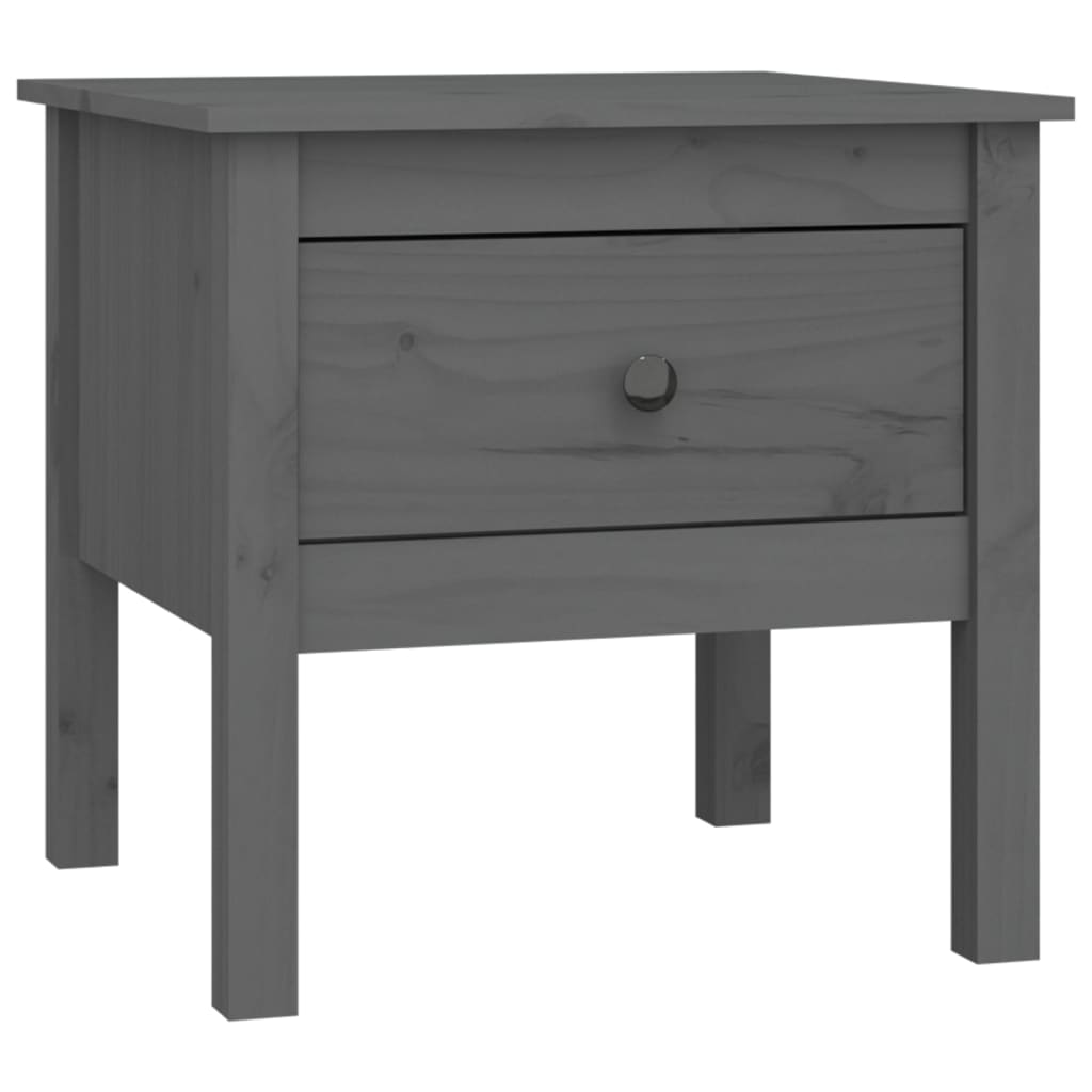 Sidebord Grå 50X50X49 Cm Heltre Furu