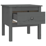 Sidebord Grå 50X50X49 Cm Heltre Furu