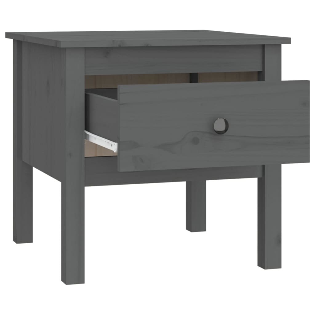 Sidebord Grå 50X50X49 Cm Heltre Furu
