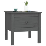 Sidebord 2 Stk Grå 50X50X49 Cm Heltre Furu