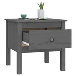 Sidebord 2 Stk Grå 50X50X49 Cm Heltre Furu