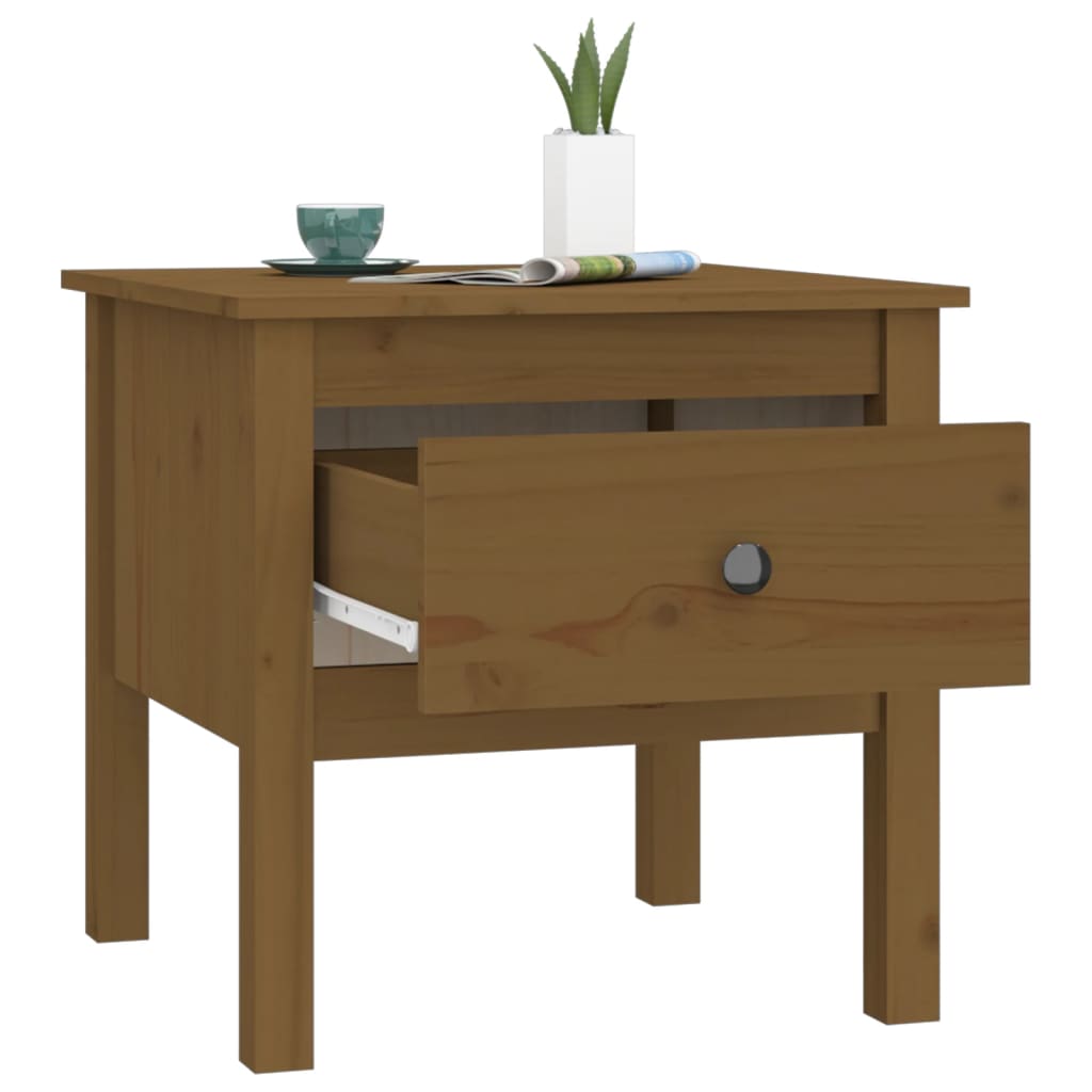 Sidebord Honningbrun 50X50X49 Cm Heltre Furu