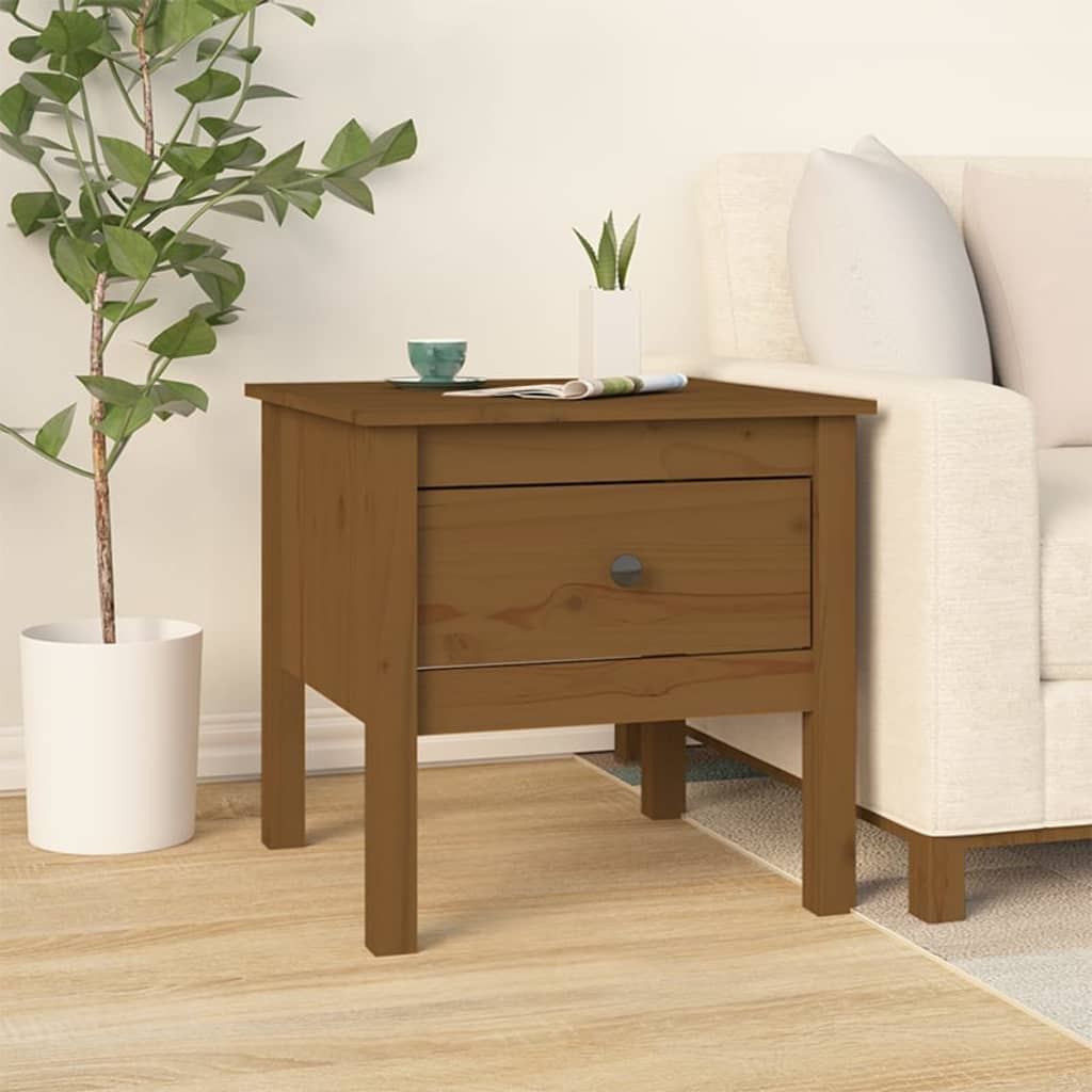 Sidebord Honningbrun 50X50X49 Cm Heltre Furu
