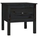 Sidebord Svart 50X50X49 Cm Heltre Furu
