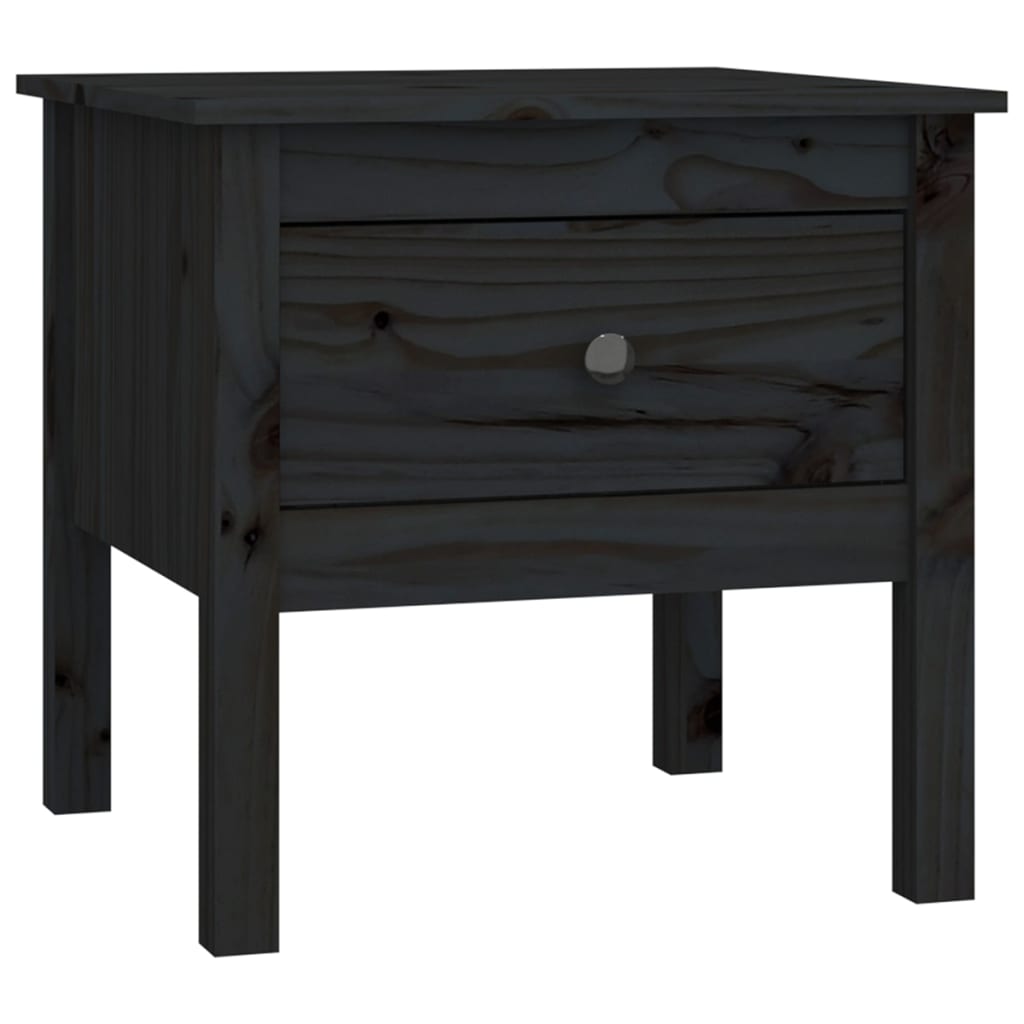 Sidebord Svart 50X50X49 Cm Heltre Furu