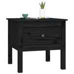 Sidebord Svart 50X50X49 Cm Heltre Furu