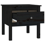 Sidebord Svart 50X50X49 Cm Heltre Furu